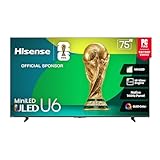 Hisense 75' Class U6 Series Best Value Mini-LED 4K UHD Smart HDR Gaming...