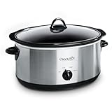 Crock-Pot 7 Quart Oval Manual Slow Cooker, Stainless Steel (SCV700-S-BR),...