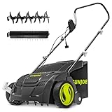 Sun Joe Electric Lawn Dethatcher & Scarifier with 8-Gal Bag, 12 Amp, 13...