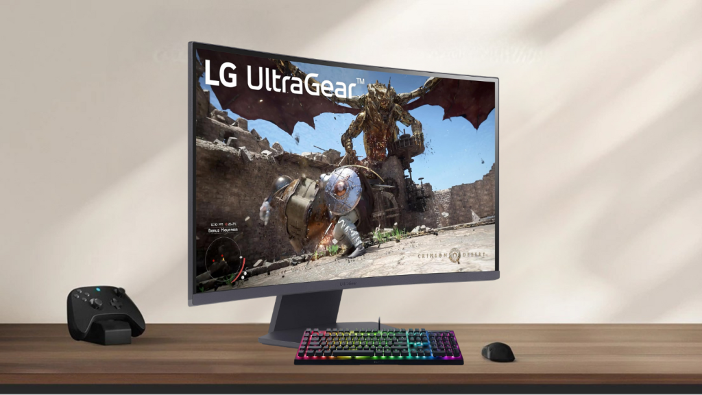 LG 27GS60QC-B Review side
